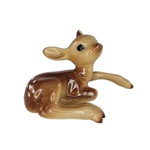 Hagen Renaker Fawn Lying Down Leg Out Baby Deer Miniature Figurine *Chip*